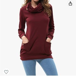 Levaca Womens Long Sleeve Button Tunic Top